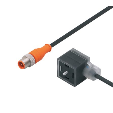 ifm electronic Male 1 way Straight to Female 1 way Valve Connector Actuator/Sensor Cable, 3 m