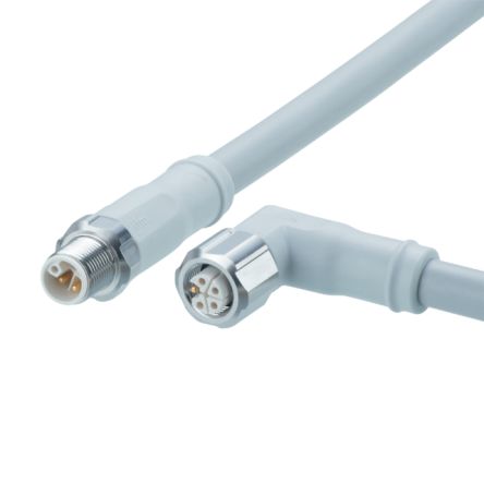 ifm electronic, 250 mm 5 Core Power Cable, Grey Modified Polyphenylene Ether 100 °C