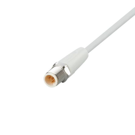 ifm electronic Male 5 way Straight to Male 4 way Straight Communication Cable, 5 m