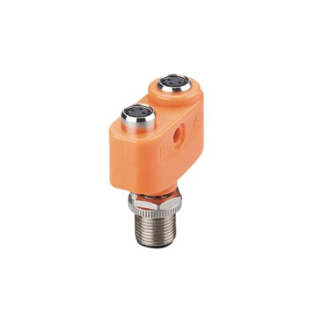 ifm electronic Straight Circular Connector Adapter 1 M12 2 M8 Female