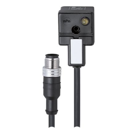 ifm electronic Male 1 way Straight to Female 1 way Valve Connector Sensor Actuator Cable, 1.5 m