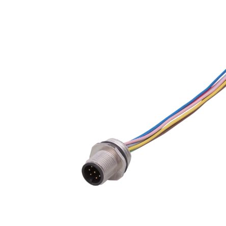 ifm electronic Circular Connector, 1 Contacts, Screw, M12 Connector, Plug, Male, IP68, E111 Series