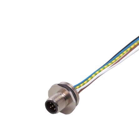 ifm electronic Circular Connector, 1 Contacts, Screw, M12 Connector, Plug, Male, IP68, E113 Series