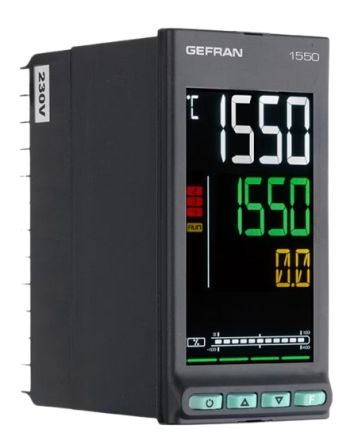 Gefran 1550 Faceplate, Panel PID Temperature Controller 1 Input, 4 Output Analogue 24V PID Controller, Temperature
