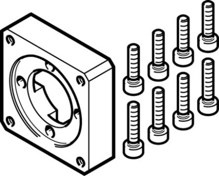 Festo Flange EAMF-A Series Flange for Use with Motor Mounting