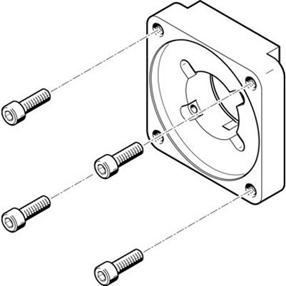 Festo Flange EAMF-A Series Flange for Use with Motor Mounting