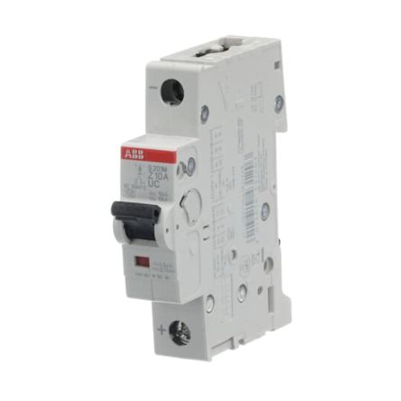 ABB System Pro M Compact S200 M UC Miniature Circuit Breaker, 1-Pole, 10A, Type Z, 230V ac AC, 220 V dc DC, 10 kA