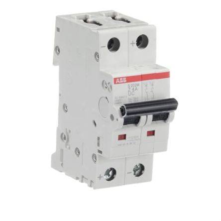 ABB System Pro M Compact S200 M UC Miniature Circuit Breaker, 2-Pole, 4A, Type Z, 400V ac AC, 440 V dc DC, 10 kA