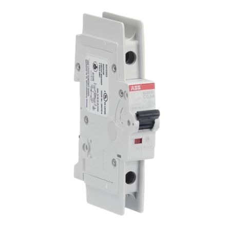 ABB SU201M SU200 M Miniature Circuit Breaker, 1-Pole, 0.5A, Type C, 277V ac AC, 48 V dc DC, 15 kA Breaking Capacity