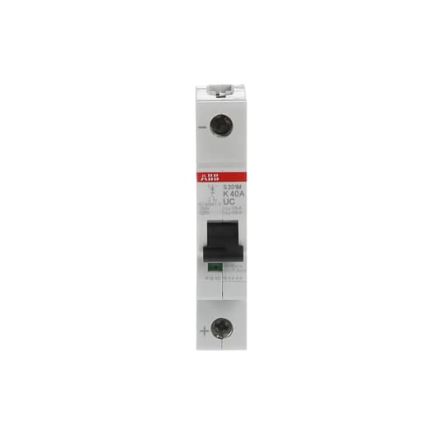 ABB System Pro M Compact S200 M UC Miniature Circuit Breaker, 1-Pole, 40A, Type K, 230V ac AC, 220 V dc DC, 10 kA
