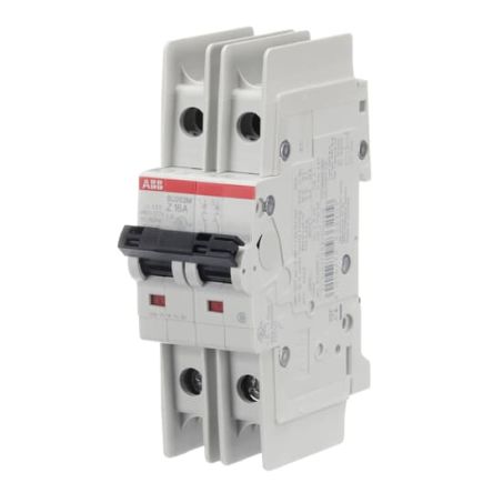 ABB SU200 M Miniature Circuit Breaker, 2-Pole, 16A, Type Z, 440V ac AC, 96 V dc DC, 15 kA Breaking Capacity