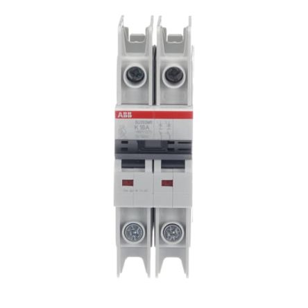 ABB System Pro M Compact SU200 MR Circuit Breaker, 2-Pole, 16A, Type K, 400V ac AC, 15 kA Breaking Capacity