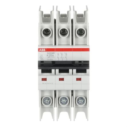 ABB System Pro M Compact SU200 MR Circuit Breaker, 3-Pole, 20A, Type K, 400V ac AC, 15 kA Breaking Capacity