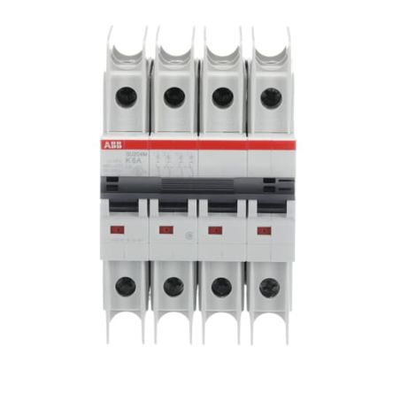 ABB SU200 M Miniature Circuit Breaker, 4-Pole, 6A, Type K, 480V ac AC, 15 kA Breaking Capacity