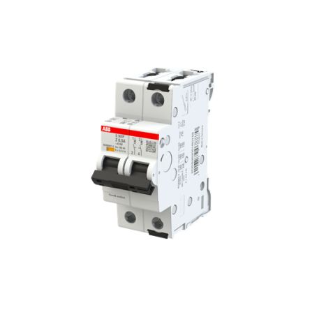 ABB System Pro M Compact S300P Miniature Circuit Breaker, 2-Pole, 0.5A, Type Z, 415V ac AC, 125 V dc DC, 25 kA Breaking