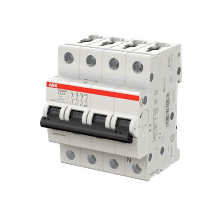 ABB System Pro M Compact S200M Miniature Circuit Breaker, 3-Pole, 0.5A, Type Z, 400V ac AC, 125 V dc DC, 15 kA Breaking