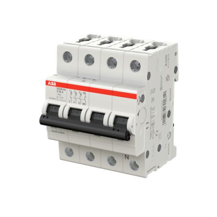 ABB System Pro M Compact S200M Miniature Circuit Breaker, 3-Pole, 50A, Type Z, 400V ac AC, 125 V dc DC, 15 kA Breaking