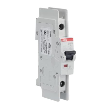 ABB SU200 M Miniature Circuit Breaker, 1-Pole, 1A, Type C, 277V ac AC, 48 V dc DC, 15 kA Breaking Capacity