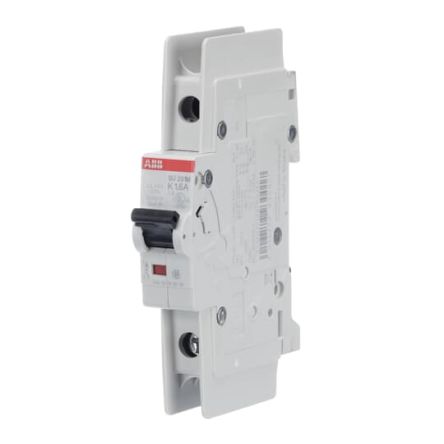 ABB SU200 M Miniature Circuit Breaker, 1-Pole, 1.6A, Type K, 277V ac AC, 48 V dc DC, 15 kA Breaking Capacity