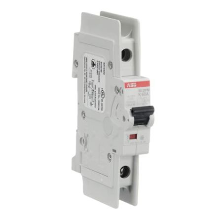 ABB SU200 M Miniature Circuit Breaker, 1-Pole, 60A, Type K, 240V ac AC, 48 V dc DC, 15 kA Breaking Capacity