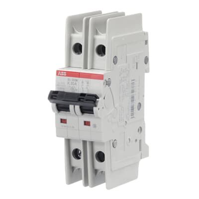 ABB SU200 M Miniature Circuit Breaker, 2-Pole, 30A, Type K, 440V ac AC, 96 V dc DC, 15 kA Breaking Capacity