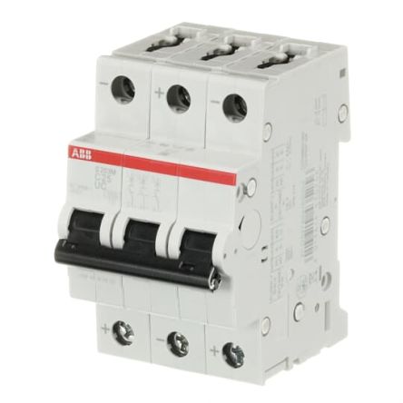 ABB System Pro M Compact S200 M UC Miniature Circuit Breaker, 3-Pole, 25A, Type C, 400V ac AC, 440 V dc DC, 10 kA