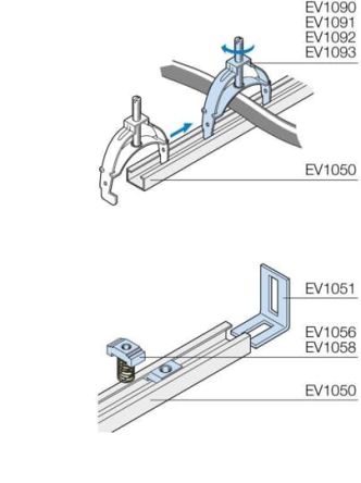 ABB 1STQ Series Aluminium Slide Rail for Use with Modular Boards - System Pro E Power 2010 mm x 2 m x 40mm