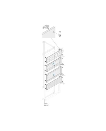 ABB Pickled Steel Sheet Panel for Use with Main Distribution Boards 540 mm x 30 mm x 390mm