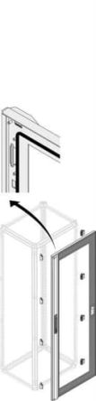 ABB PDLG Series Lockable Pickled Steel Sheet RAL 7035 Single Door, 2000 mm H, 600mm W, 15 mm D, 15 mm L for Use with