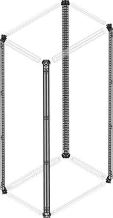 ABB 1STQ Series Stainless Steel Upright for Use with Modular Boards - System Pro E Power 1800 mm x 47.5 mm x 1.8m