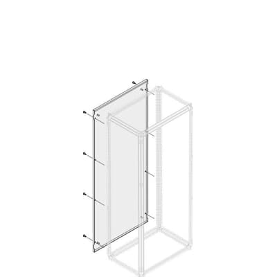 ABB 1STQ Series Pickled Steel Sheet Side Panel for Use with Modular Boards - System Pro E Power 1804 mm x 1.8 m x 1m