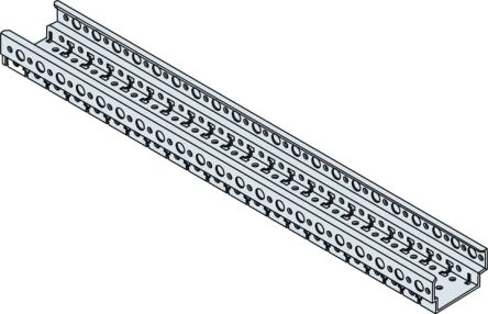 ABB PCKI Series Galvanised Steel Support Rail, 1.26m W, 71 mm H, 40 mm D, 40 mm L For Use With PCKI1250