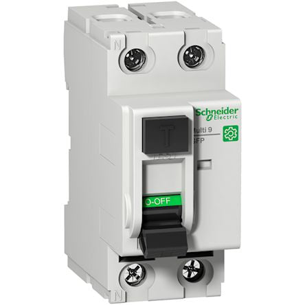 Schneider Electric M9R Series Residual Current Circuit Breaker, 25A, 2-Pole, 100 mA, Type A-SI, 1500 A 240V ac