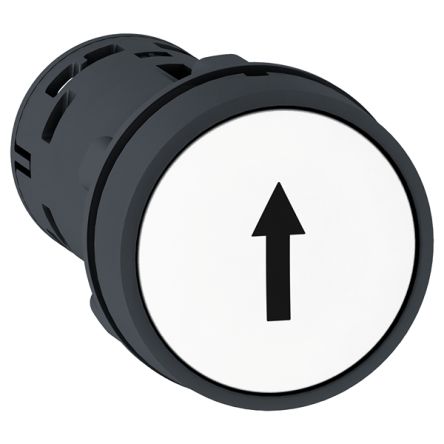 Schneider Electric Harmony XB7 Series Push Button Switch, Spring Return, Panel, 22.5 mm Cutout, 1 NO/1 NC, White LED,