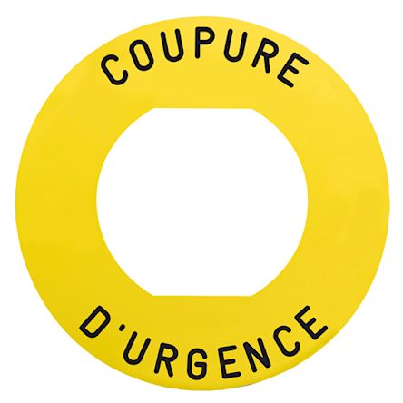 Schneider Electric Legend for Use with Harmony XB5, Harmony XB4, Pre-printed "COUPURE D'URGENCE