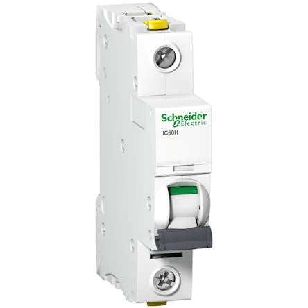 Schneider Electric Acti9 A9F0 Miniature Circuit Breaker, 1-Pole, 13A, Type C, 230V ac AC, 72 V dc DC, 42 kA Breaking