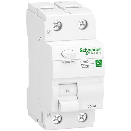 Schneider Electric R9R Series Residual Current Circuit Breaker, 25A, 2-Pole, 30 mA, Type F, 500 A 230V ac