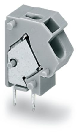 WAGO 254 Series PCB Connector, 1-Contact, 7.62 mm Pitch, Through Hole, 1 Row
