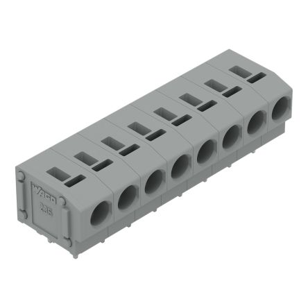 WAGO 235 Series PCB Terminal Block, 8-Contact, 5.08 mm Pitch, Through Hole, 1 Row