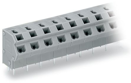 WAGO 254 Series PCB Terminal Block, 4-Contact, 7.62 mm Pitch, Through Hole, 1 Row