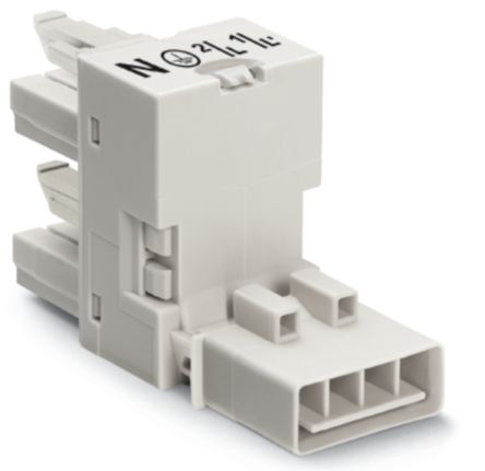WAGO 890 Series Plug-in Connector Female, 4-Pole, 16A, 4-Way, IP40, IP20