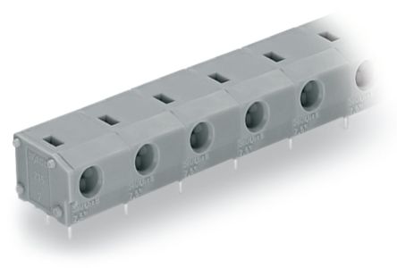 WAGO 235 Series PCB Terminal Block, 2-Contact, 10.16 mm Pitch, Through Hole, 1 Row