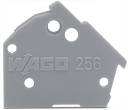 WAGO 256 Series End Plate for Use with Rail Mount Terminal Blocks