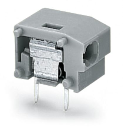 WAGO 235 Series PCB Terminal Block, 1-Contact, 10.16 mm Pitch, Through Hole, 1 Row