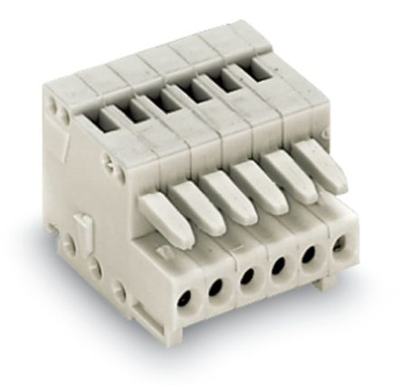 WAGO 733 Series Plug-in Connector Female Cage Clamp, 7-Pole, 6A, 7-Way