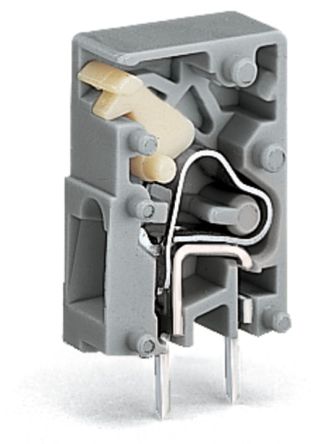 WAGO 741 Series PCB Connector, 1-Contact, 5 mm Pitch, Through Hole, 1 Row