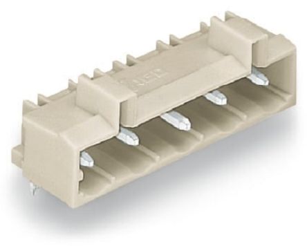 WAGO 721 Series Angled Through Hole Header, 3 Contact(s), 7.5 mm Pitch, 1 Row, Shrouded