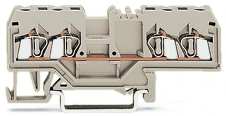 WAGO 280-999 280 Series Terminal Block Light Grey, 2.5mm², 1-Level, Cage Clamp
