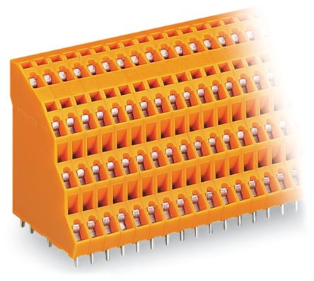 WAGO 738 Series PCB Connector, 16-Contact, 5.08 mm Pitch, Through Hole, 4 Row