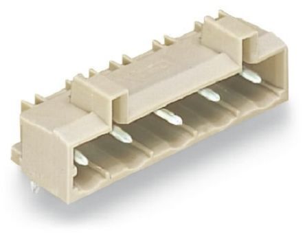 WAGO 721 Series Angled Through Hole Header, 6 Contact(s), 7.5 mm Pitch, 1 Row, Shrouded